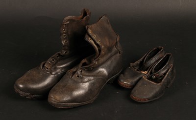Lot 800 - Two pairs of antique children's shoes