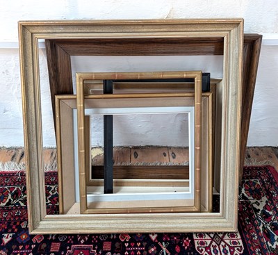 Lot 639 - A collection of picture frames, largest 72 x 72cm