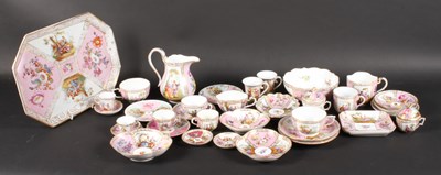 Lot 153 - A collection of Dresden pink and floral...