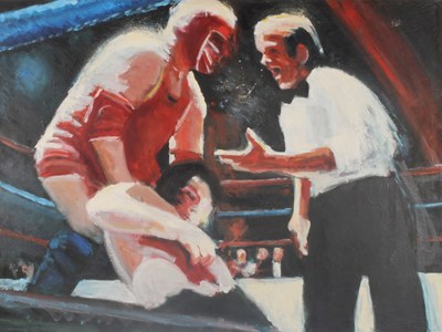 Lot 266 - Leslie Burton (b.1935), Be Reasonable, oil on...