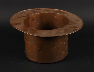 Lot 613 - A copper wine cooler, in the form of a top hat