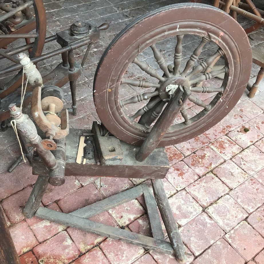 Lot 35 A 19th Century Wooden Spinning Wheel