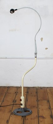 Lot 741 - A vintage dentist's swivelling standard lamp,...