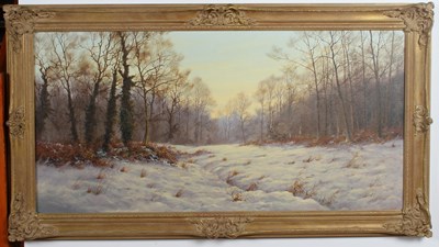Lot 364 - James Wright, Winter Morning, oil on canvas,...