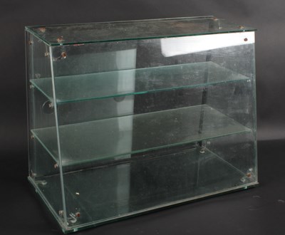 Lot 481 - A glass display cabinet, having two glass...