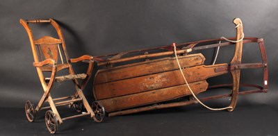 Lot 629 - An American Flexible Flyer sledge, together...
