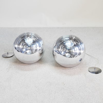 Lot 57 - A pair of globe lights, by Tom Dixon, each...