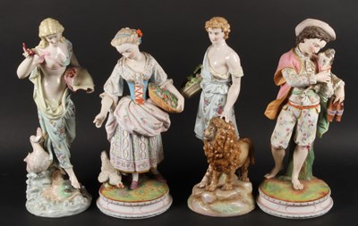 Lot 131 - A pair of 19th century French Chantille Bisque...