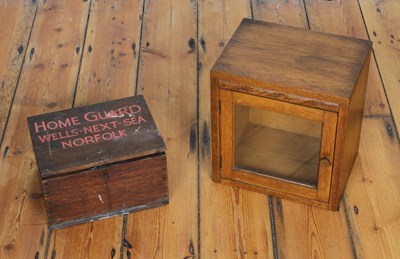 Lot 745 - Two wooden boxes, one empty, the other filled...