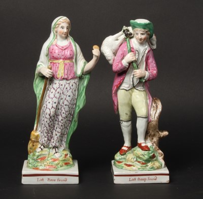 Lot 133 - A pair of Staffordshire pearlware figures,...