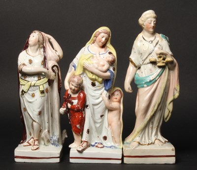 Lot 122 - A Staffordshire pearlware figure of Justice,...