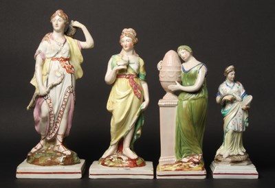Lot 135 - A Staffordshire figure of Hygieia, the Goddess...