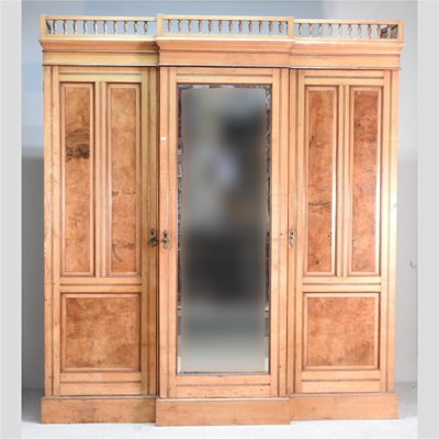 Lot 240 - A late Victorian walnut and burr walnut...