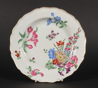 Lot 149 - A Worcester porcelain plate, circa 1765,...
