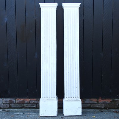 Lot 56 - A pair of white painted architectural columns,...