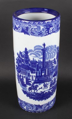 Lot 146 - A Victoria blue and white ironstone stick stand