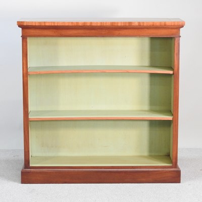 Lot 145 - A mahogany and inlaid dwarf open bookcase, of...