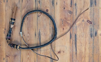 Lot 591 - A Hungarian leather whip