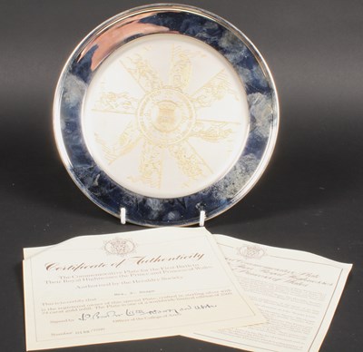 Lot 18 - An Elizabeth II silver commemorative plate,...
