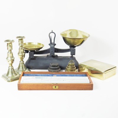 Lot 302 - An architect's ruler set, in a fitted wooden...