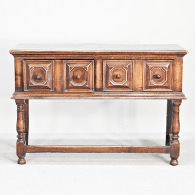 Lot 213 - An early 20th century Jacobean style oak...