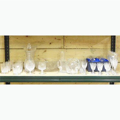 Lot 351 - A collection of cut glass drinking glasses, to...