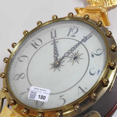 Lot 180 - A late 20th century American mahogany and gilt cased banjo clock