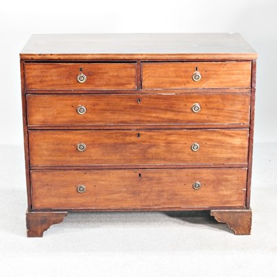 Lot 347 - A 19th century mahogany chest of drawers, on...