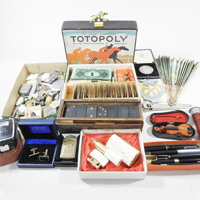 Lot 287 - A collection of items, to include pens, games...