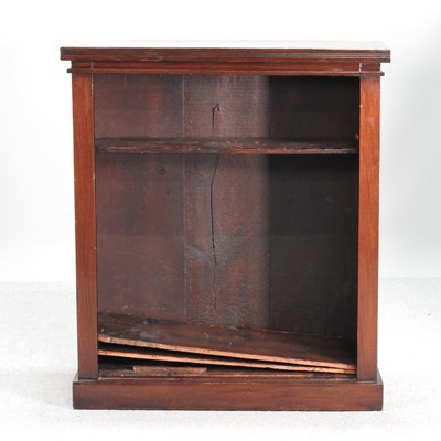 Lot 397 - A Victorian dwarf open bookcase, on a plinth base