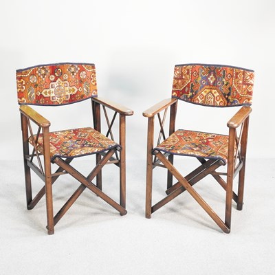 Lot 481 - A pair of folding director's chairs, with...