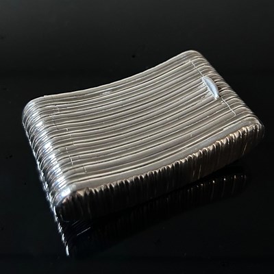Lot 31 - A George III silver snuff box, of arched...