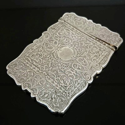 Lot 51 - A Victorian silver visiting card case, of...