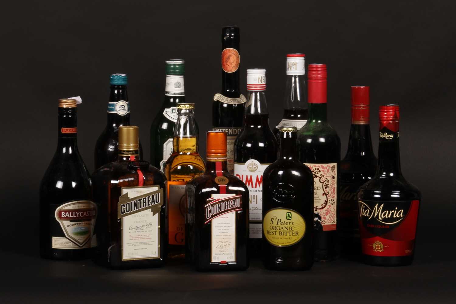 Lot 147 - A collection of various spirits and cocktail