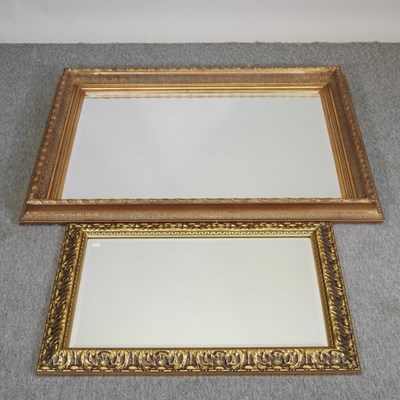 Lot 222 - A modern gilt framed wall mirror