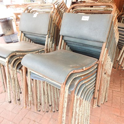 Lot 80 - A set of twenty stacking metal chairs