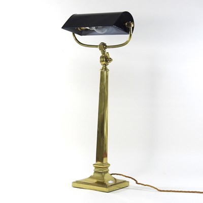 Lot 116 - A brass desk lamp