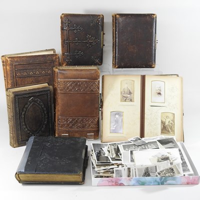 Lot 230 - A collection of Victorian and later photograph albums