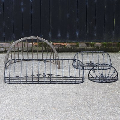 Lot 346 - A wrought iron hay rack