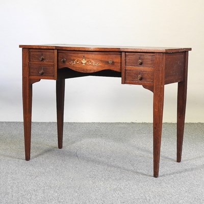 Lot 565 - An Edwardian rosewood writing table