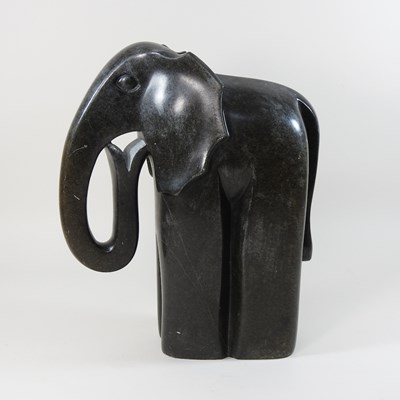 Lot 233 - A hardstone carved figure of an elephant