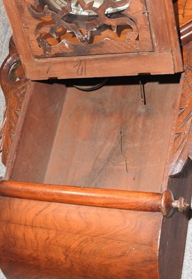 Lot 147 - A 19th century walnut drop dial wall clock