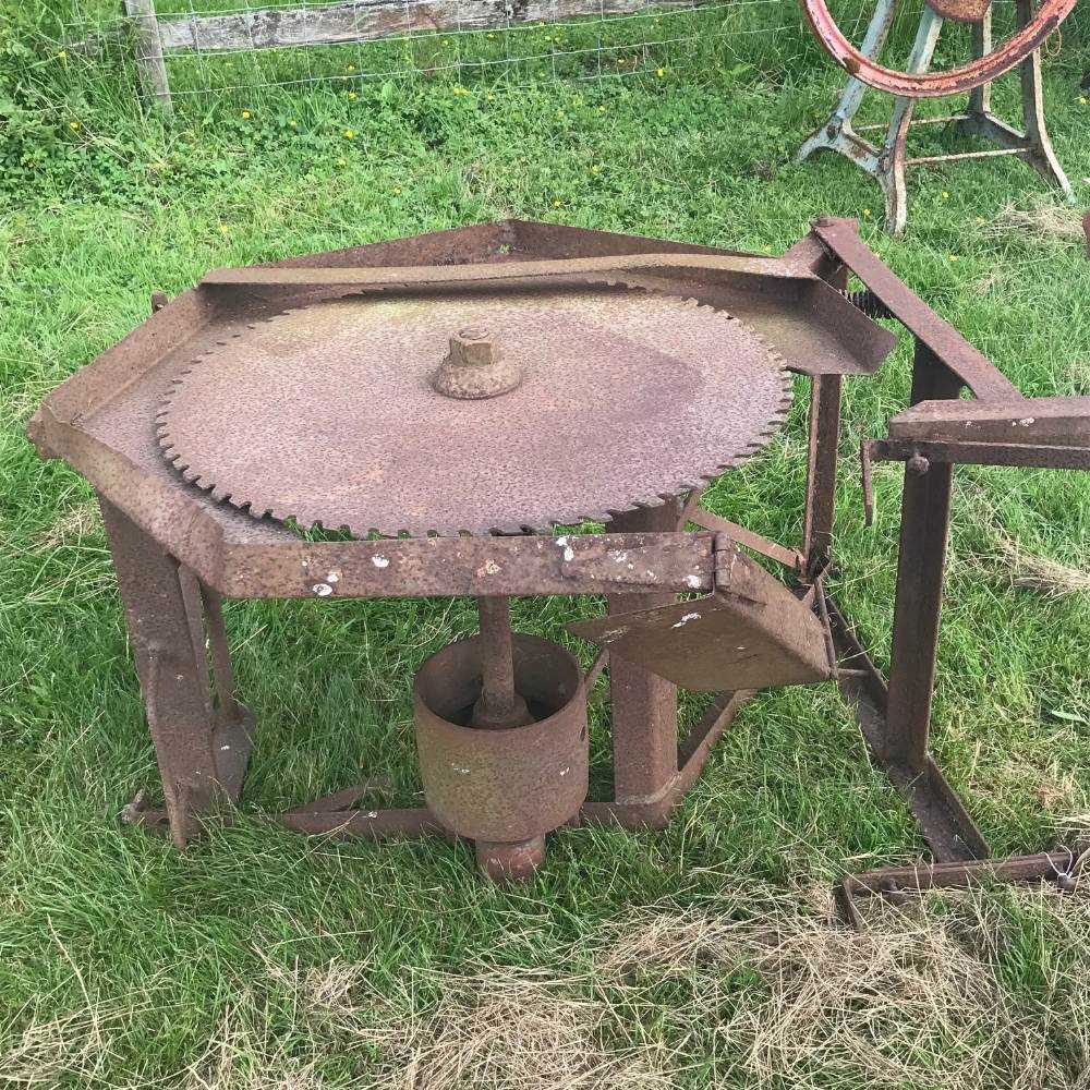 Lot 594 - A tractor driven circular saw bench