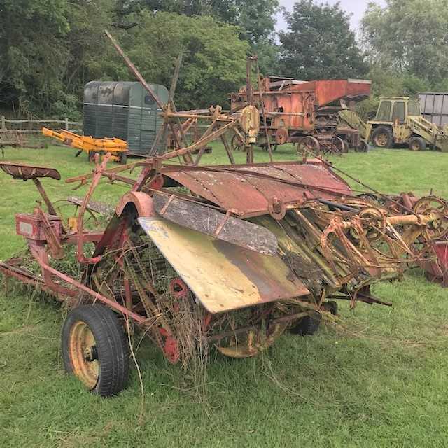 Lot 592 - A mid 20th century threshing machine