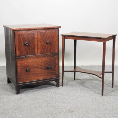 Lot 312 - A George III mahogany and strung commode chest