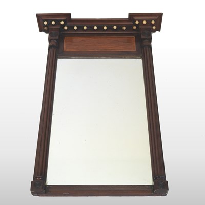 Lot 16 - A Regency rosewood and inlaid wall mirror