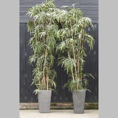 Lot 451 - A pair of large artificial bamboo plants