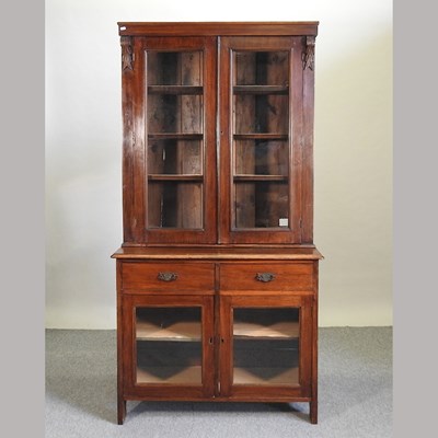 Lot 769 - An Edwardian glazed cabinet bookcase