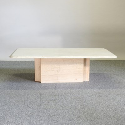 Lot 740 - A travertine coffee table