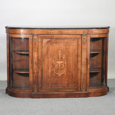 Lot 763 - A Victorian walnut and inlaid credenza